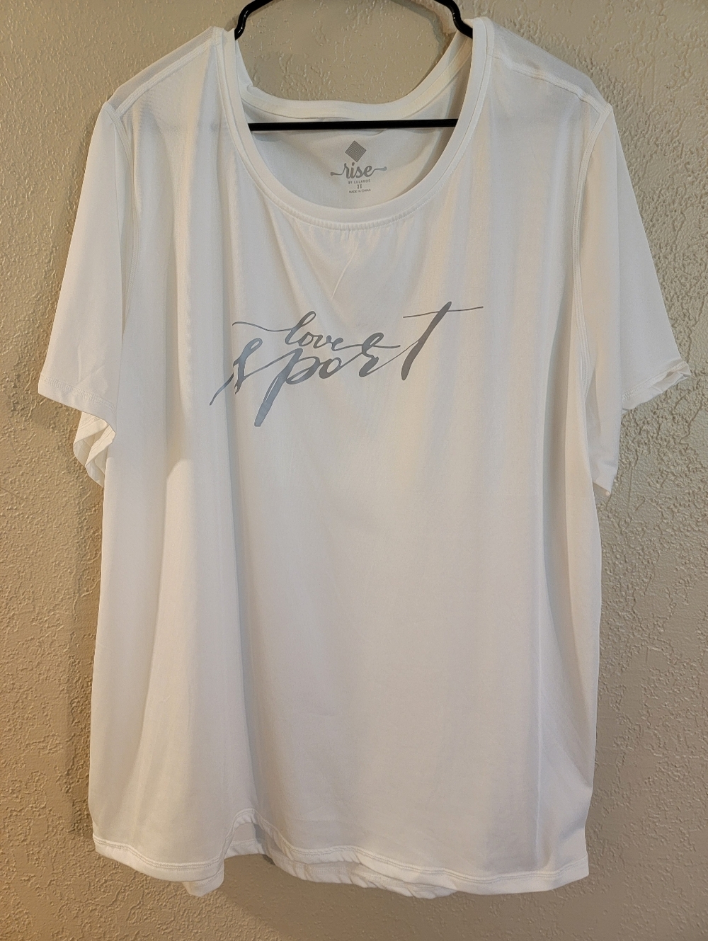 White 'Love Sport' Performance Tee